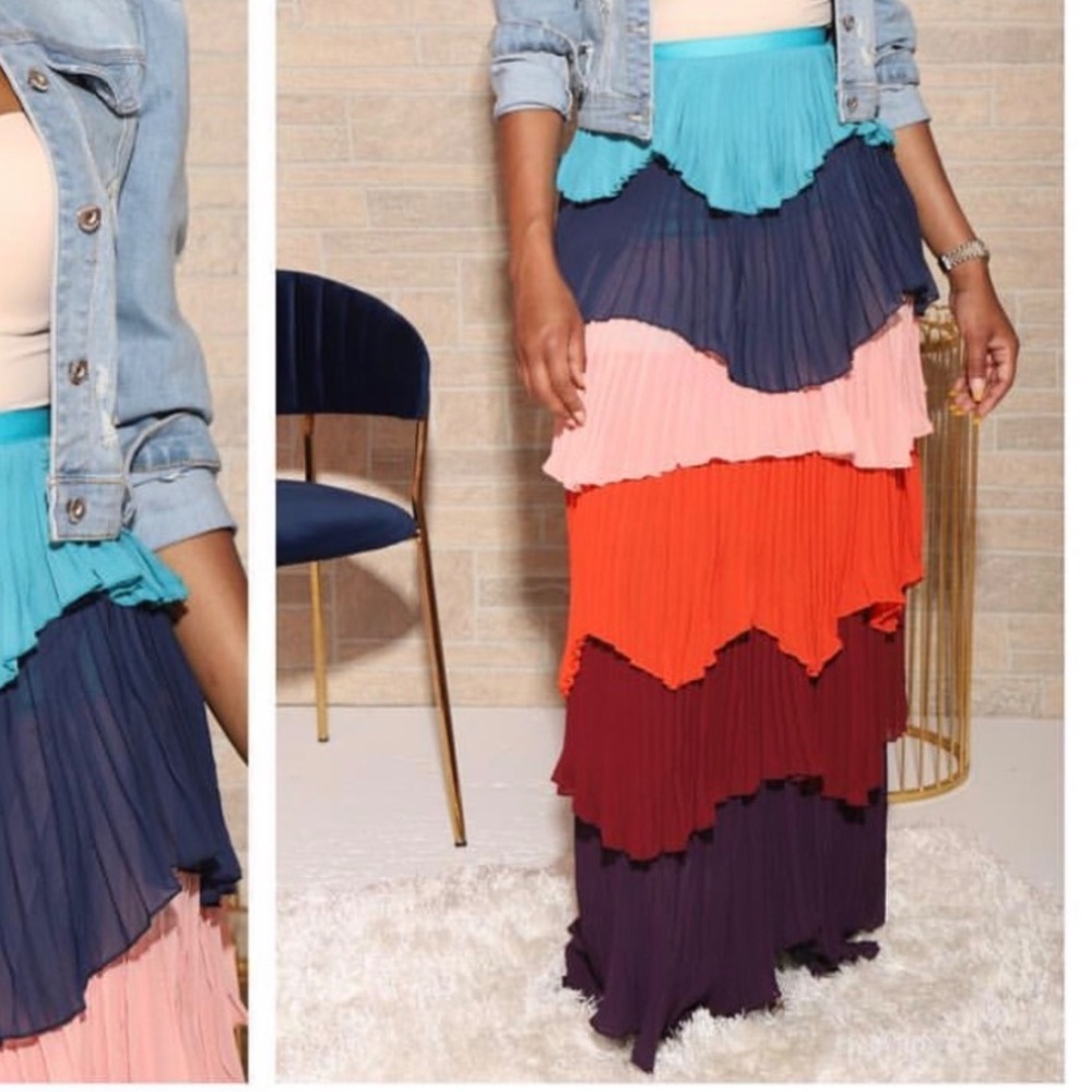 Multicolor maxi skirt